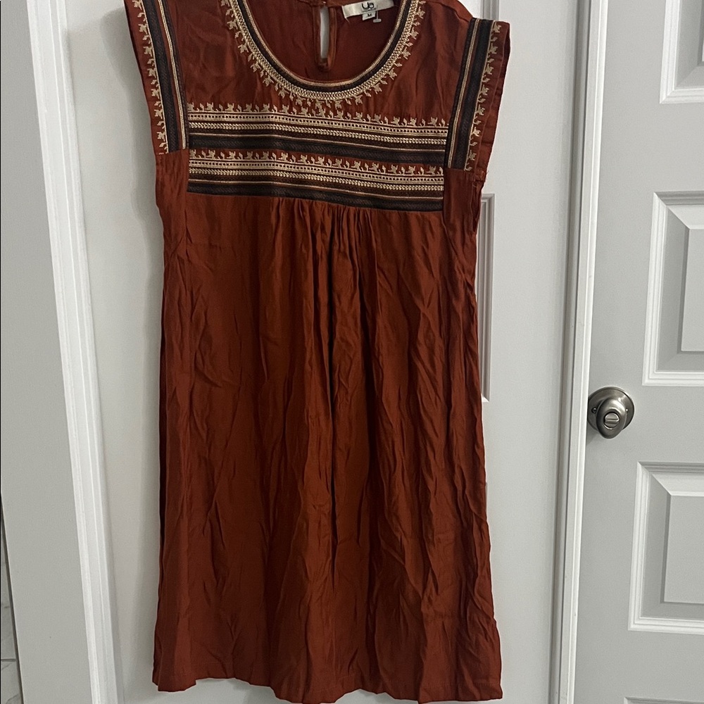 Ya Los Angeles Embroidered Sleeveless Dress